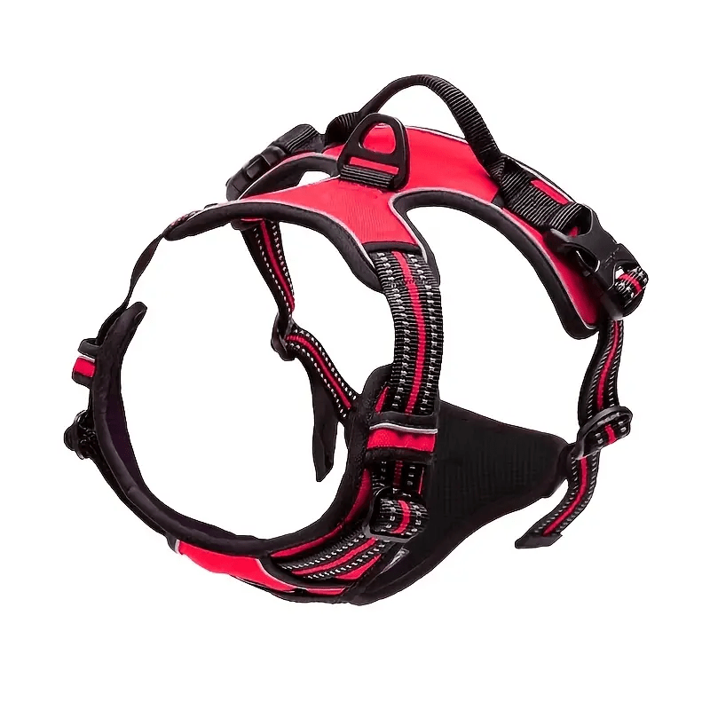Adjustable No-Pull Dog Harness with Padded Vest and Dual Leash Clips