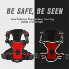 Adjustable No-Pull Dog Harness with Padded Vest and Dual Leash Clips