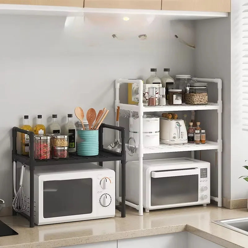 Kitchen Storage Rack Microwave Shelf Condiment Organizer
