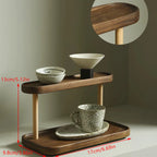 Storage Rack Wooden Storage Shelf 2-Tiers