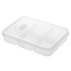 Refrigerator Storage Box 4/6 Grid Food Vegetable Fruit Storage Box Fridge Organizer Drain Basket Meat Onion Ginger Clear Crisper