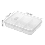 Refrigerator Storage Box 4/6 Grid Food Vegetable Fruit Storage Box Fridge Organizer Drain Basket Meat Onion Ginger Clear Crisper
