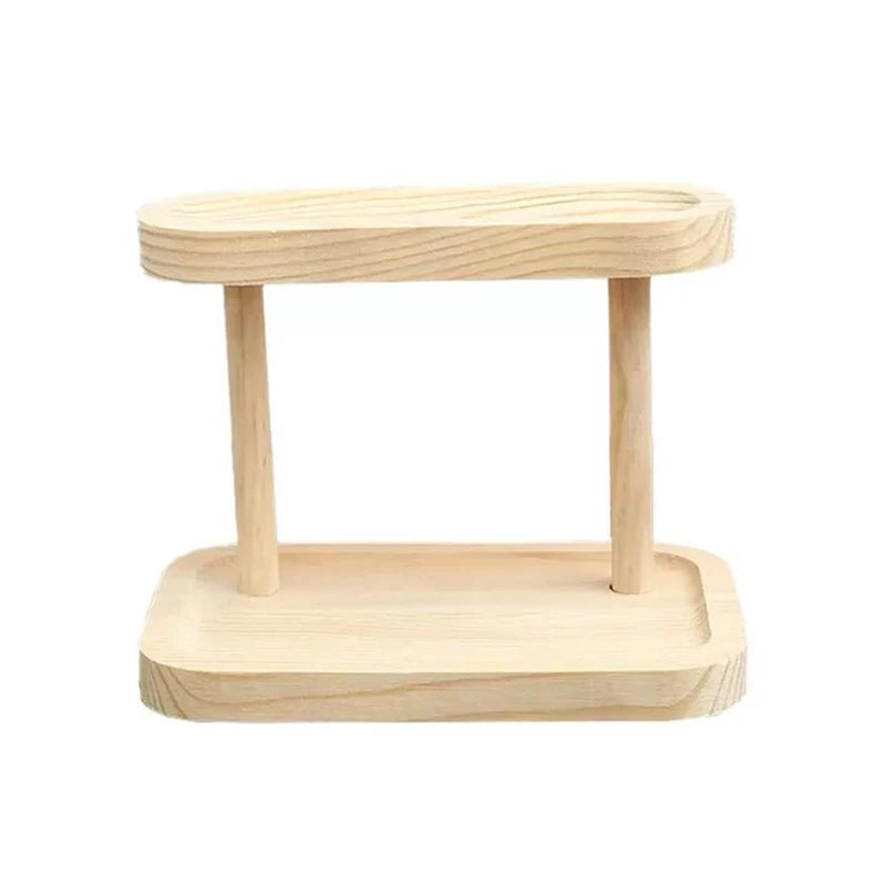 Storage Rack Wooden Storage Shelf 2-Tiers